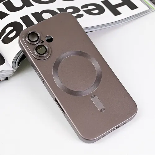Futrola - maska Magsafe Chrome za iPhone 16 6.1 siva.