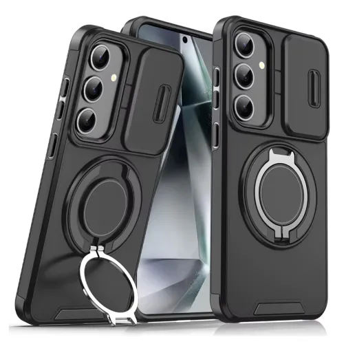 Futrola - maska CamShield Ring stand za Samsung S931 Galaxy S25 crna.