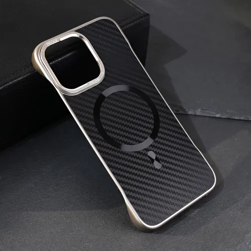 Futrola - maska Magsafe Carbon za iPhone 15 Pro Max 6.7 crna.