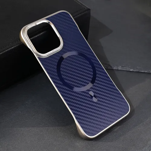 Futrola - maska Magsafe Carbon za iPhone 15 Pro Max 6.7 plava.