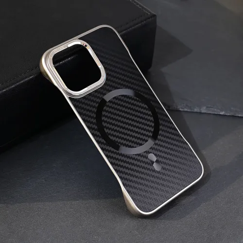 Futrola - maska Magsafe Carbon za iPhone 13 Pro 6.1 crna.