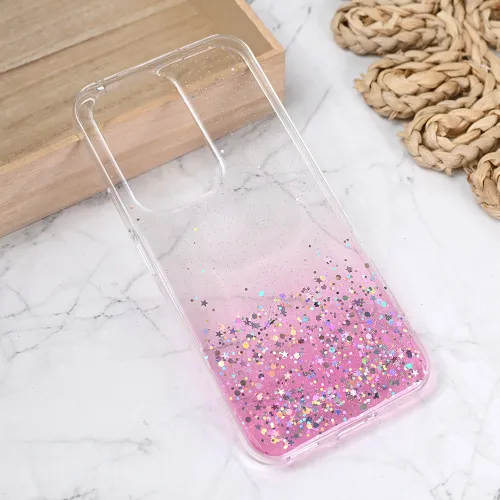 Silikonska futrola - maska Glitter za Huawei Honor 200 Lite roze.