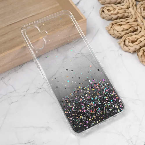 Silikonska futrola - maska Glitter za Samsung A065F Galaxy A06 5G crna.