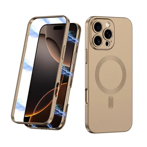 Futrola - maska 360 COLOR MagSafe za iPhone 16 Pro (6.3) zlatna (GKK case) (MS).