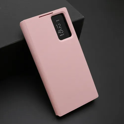 Futrola - maska BI FOLD Smart Window za Samsung Galaxy S23 Ultra 5G roze (MS).