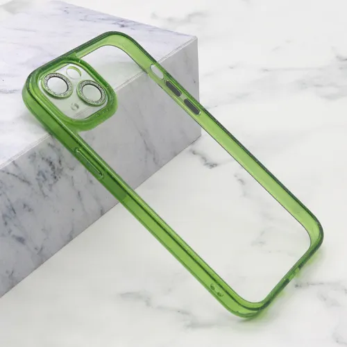 Futrola - maska DIAMOND LENS za iPhone 14 Plus (6.7) zelena (MS).
