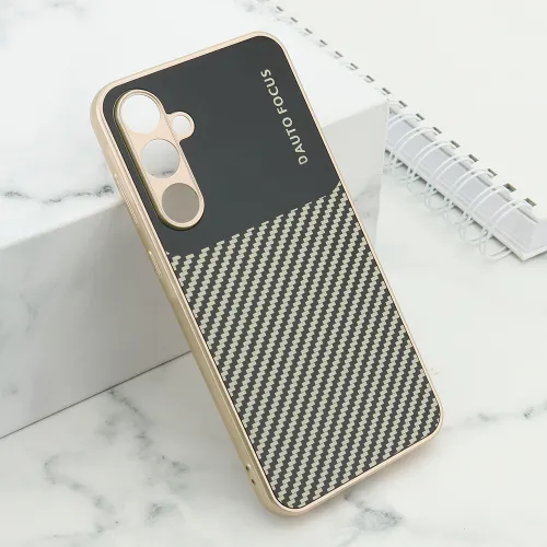 Futrola - maska CARBON LINES za Samsung A556 Galaxy A55 5G zlatna (MS).