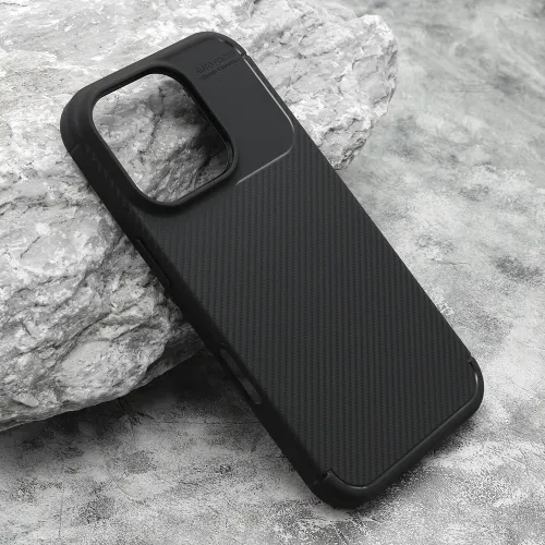 Futrola - maska Carbon za iPhone 16 Pro (6.3) crna (MS).