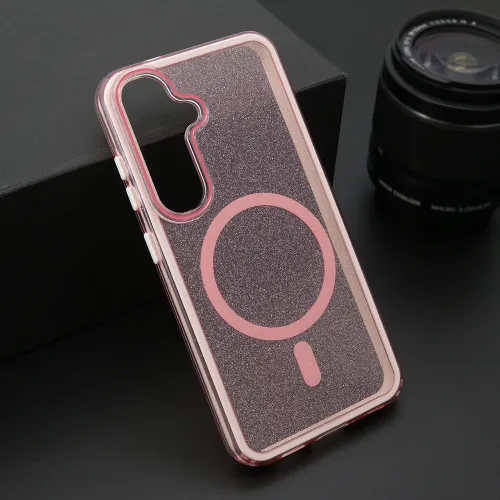 Futrola - maska CRYSTAL MagSafe za Samsung S921 Galaxy S24 5G roze (MS).