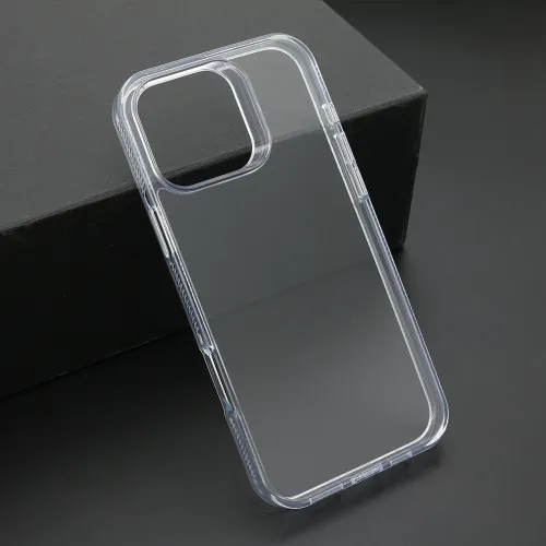 Futrola - maska COLOR FRAME za iPhone 16 Pro Max (6.9) srebrna (providna) (MS).