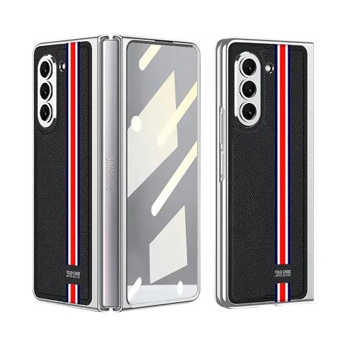 Futrola - maska ELEGANT RED LINE za Samsung F946 Galaxy Z Fold 5 5G crna (GKK case) (MS).