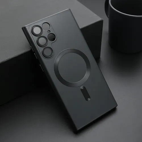 Futrola - maska ELEGANT MAGSAFE za Samsung Galaxy S22 Ultra 5G crna (MS).