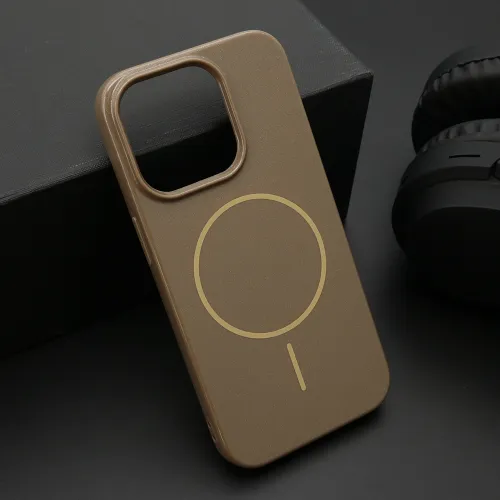 Futrola - maska JELLY MagSafe za iPhone 15 Pro (6.1) tamno zlatna (MS).