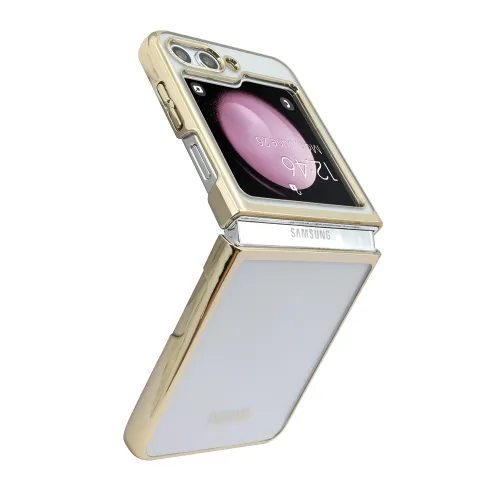 Futrola - maska LINES za Samsung F731B Galaxy Z FLIP 5 5G zlatna (GKK case) (MS).