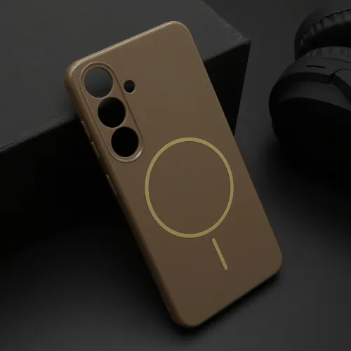 Futrola - maska JELLY MagSafe za Samsung S931 Galaxy S25 5G tamno zlatna (MS).