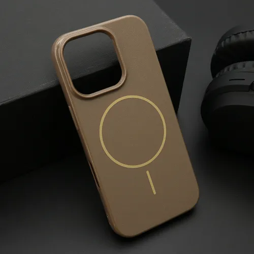 Futrola - maska JELLY MagSafe za iPhone 16 Pro (6.3) tamno zlatna (MS).