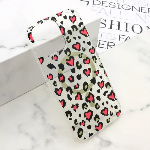 Futrola - maska LEOPARD MagSafe za iPhone 16 Pro Max (6.9) roze (MS).