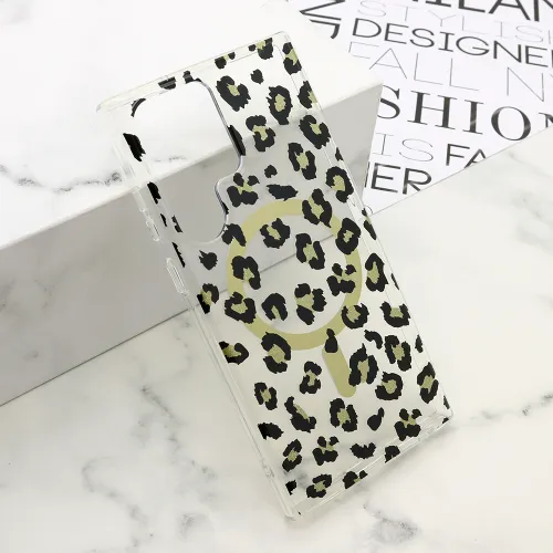 Futrola - maska LEOPARD MagSafe za Samsung Galaxy S23 Ultra 5G crna (MS).