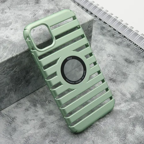 Futrola - maska LINES LOGO CUT za iPhone 11 (6.1) mint (MS).