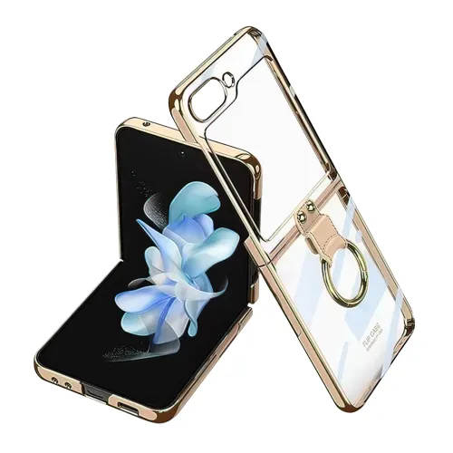 Futrola - maska RING LINES za Samsung F731B Galaxy Z Flip 5 5G zlatna (GKK case) (MS).