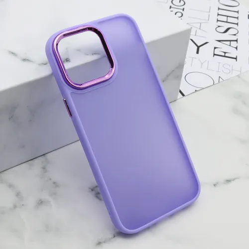 Futrola - maska SHINING CAMERA za iPhone 14 Pro Max (6.7) ljubicasta (MS).