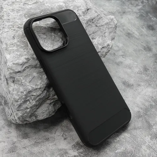 Silikonska futrola - maska BRUSHED za iPhone 16 Pro Max (6.9) crna (MS).