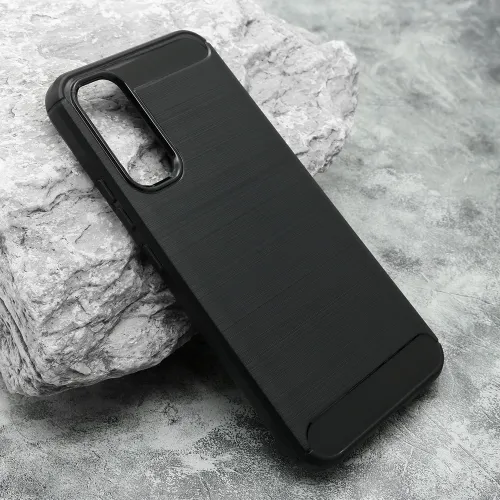 Silikonska futrola - maska BRUSHED za Samsung A556 Galaxy A55 5G crna (MS).