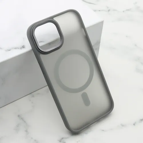 Futrola - maska SILKY MAGSAFE II za iPhone 15 (6.1) siva (MS).
