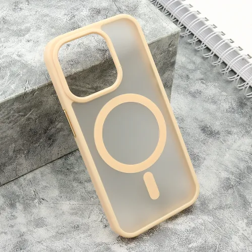 Futrola - maska SILKY MAGSAFE mat za iPhone 15 Pro (6.1) roze (MS).