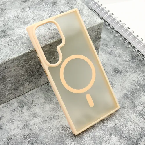 Futrola - maska SILKY MAGSAFE mat za Samsung S928 Galaxy S24 Ultra 5G roze (MS).