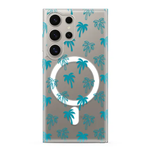 Futrola - maska silikonska print MagSafe za Samsung S928 Galaxy S24 Ultra 5G palm (MS).