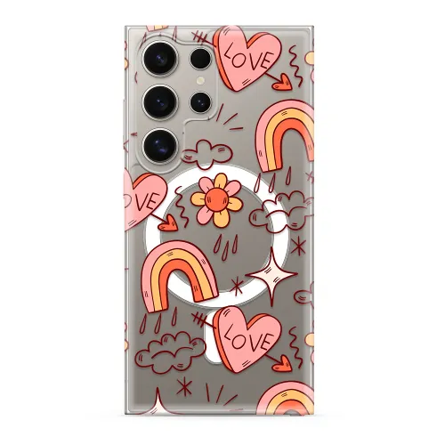 Futrola - maska silikonska print MagSafe za Samsung S928 Galaxy S24 Ultra 5G love (MS).