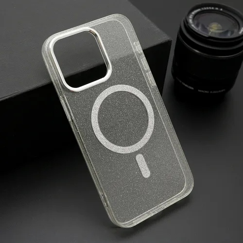 Futrola - maska SPARKLING MagSafe za iPhone 15 Pro Max (6.7) providna (MS).