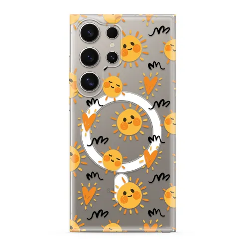 Futrola - maska silikonska print MagSafe za Samsung S928 Galaxy S24 Ultra 5G sun (MS).