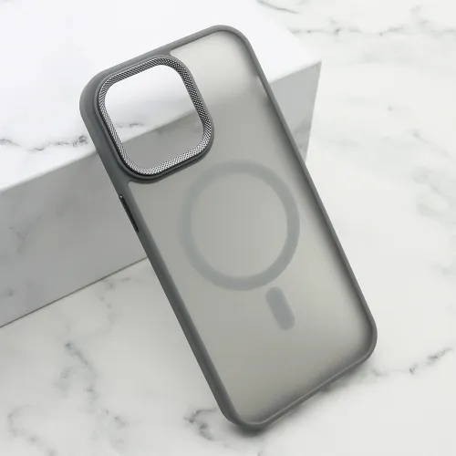 Futrola - maska SILKY MAGSAFE II za iPhone 14 Pro Max (6.7) siva (MS).