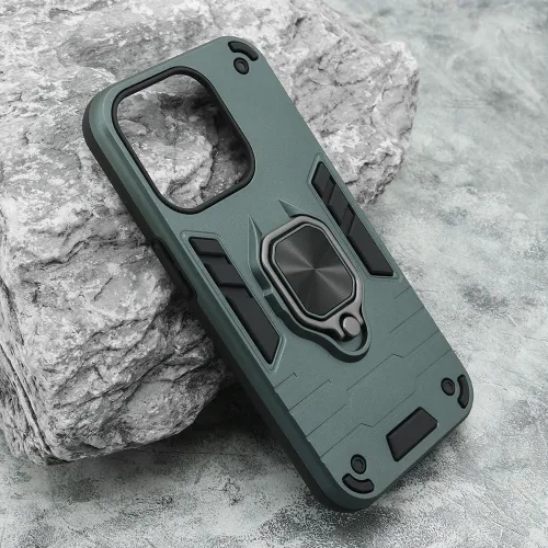 Futrola - maska Square Ring za iPhone 15 Pro (6.1) zelena (MS).