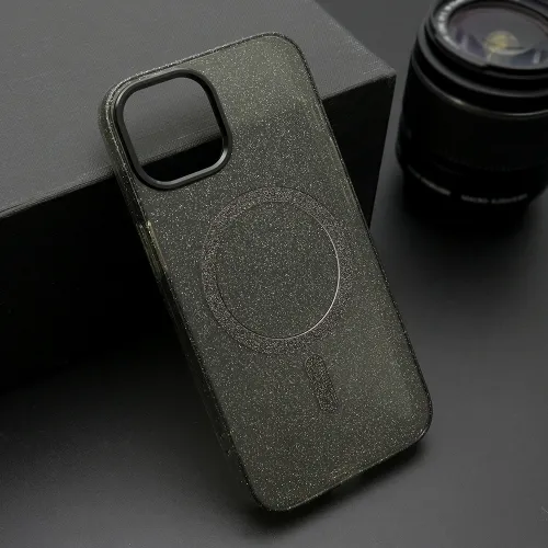 Futrola - maska SPARKLING MagSafe za iPhone 14 (6.1) crna (MS).