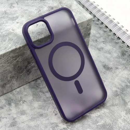 Futrola - maska SILKY MAGSAFE mat za iPhone 11 (6.1) ljubicasta (MS).