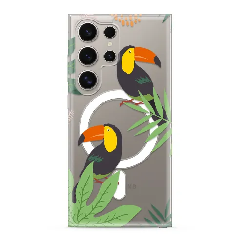 Futrola - maska silikonska print MagSafe za Samsung S928 Galaxy S24 Ultra 5G jungle (MS).