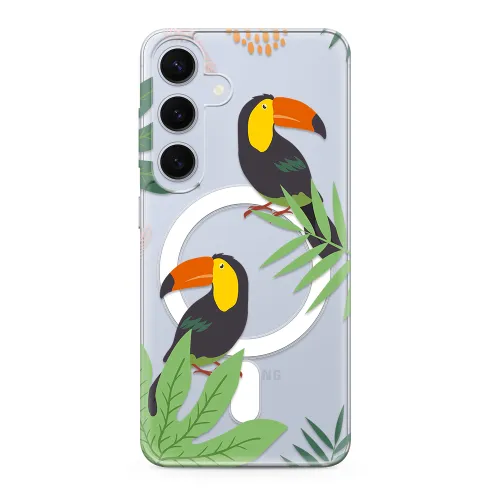 Futrola - maska silikonska print MagSafe za Samsung S921 Galaxy S24 5G jungle (MS).