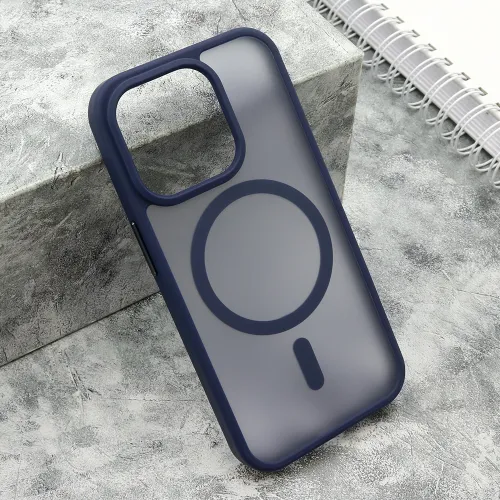 Futrola - maska SILKY MAGSAFE mat za iPhone 15 Pro (6.1) plava (MS).