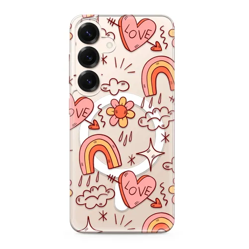 Futrola - maska silikonska print MagSafe za Samsung S931 Galaxy S25 5G love (MS).