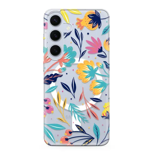 Futrola - maska silikonska print MagSafe za Samsung S921 Galaxy S24 5G rainbow palm (MS).