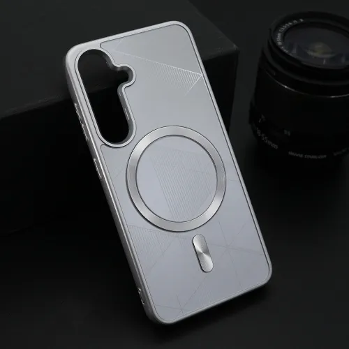 Futrola - maska ZEN SHIELD MagSafe za Samsung S921 Galaxy S24 5G srebrna (MS).