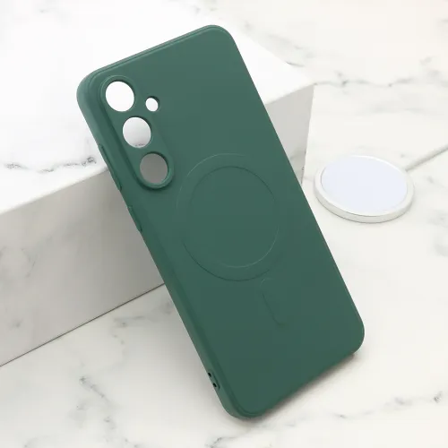 Futrola - maska VELVET TOUCH MagSafe za Samsung A556 Galaxy A55 5G tamno zelena (MS).