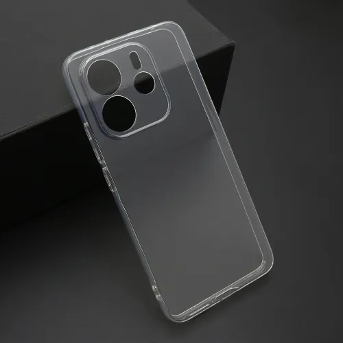 Futrola - maska ultra tanki PROTECT silikon za Xiaomi Redmi Note 14 4G (Global) providna (bela) (MS).