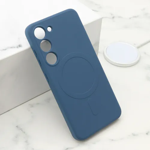 Futrola - maska VELVET TOUCH MagSafe za Samsung S911B Galaxy S23 plava (MS).
