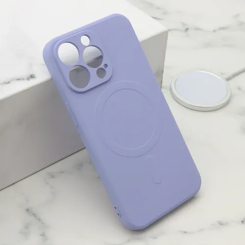 Futrola - maska VELVET TOUCH MagSafe za iPhone 13 Pro (6.1) ljubicasta (MS).