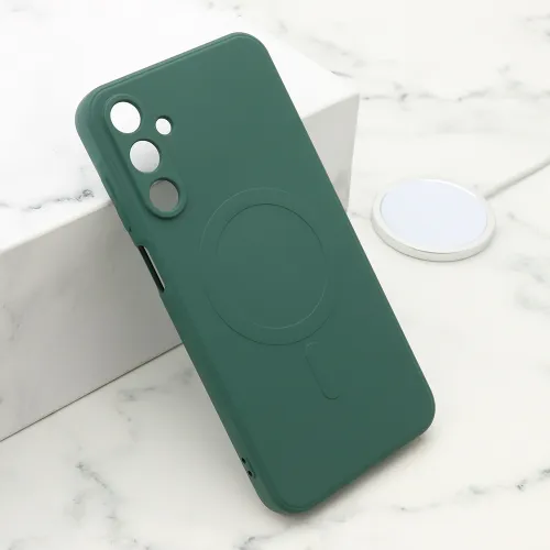 Futrola - maska VELVET TOUCH MagSafe za Samsung A156 Galaxy A15 5G tamno zelena (MS).