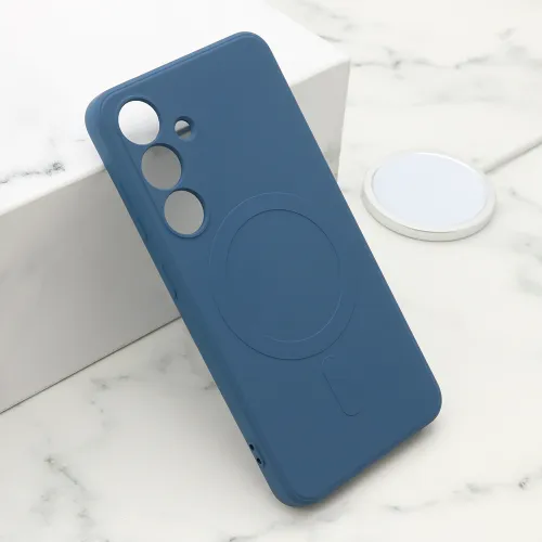 Futrola - maska VELVET TOUCH MagSafe za Samsung S921 Galaxy S24 5G plava (MS).